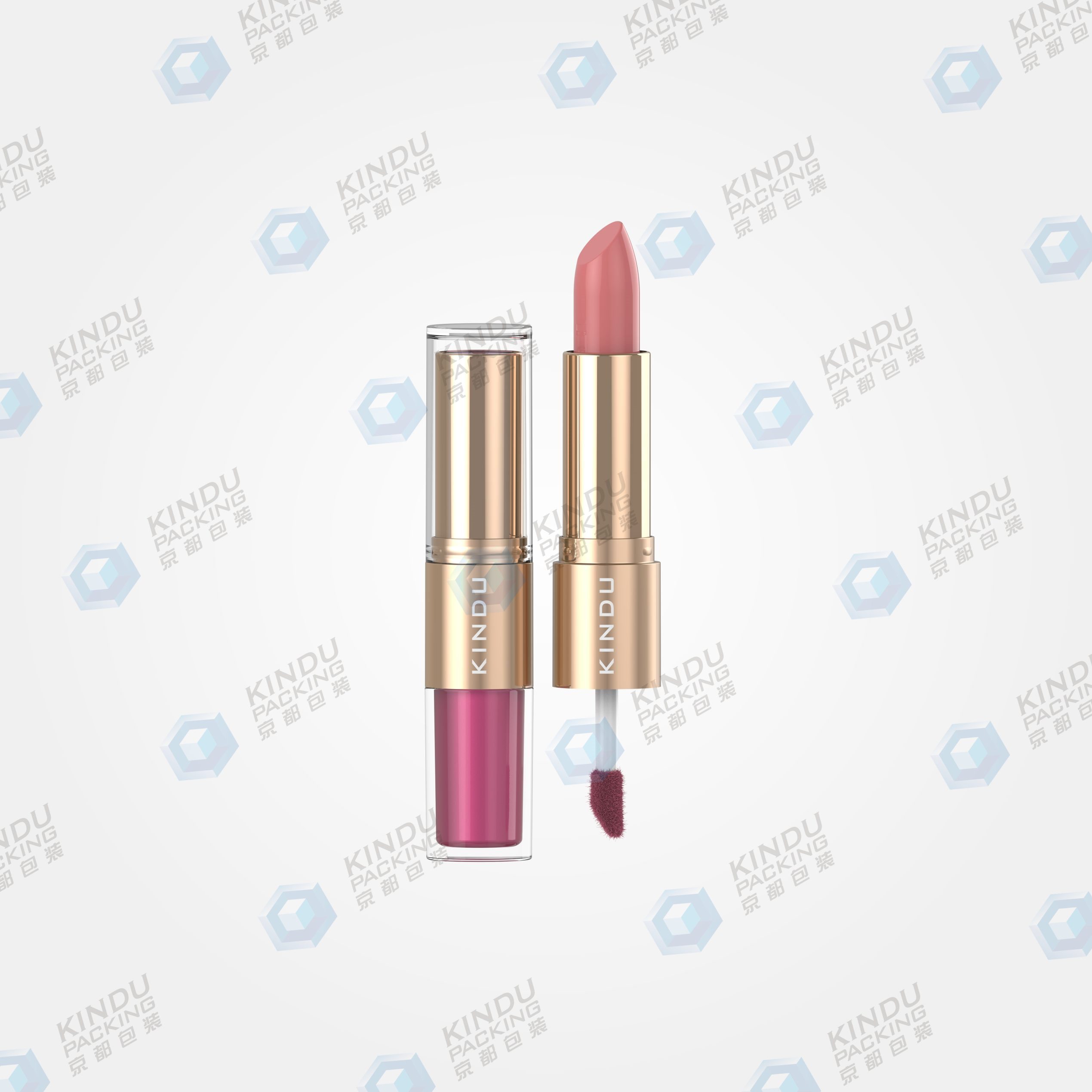 Double-ended Lip Gloss + Lipstick Packaging (ZH-J0294)