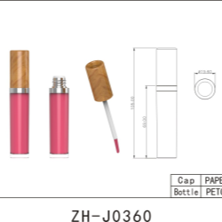 Lip gloss packaging with cardboard cap (ZH-J0360)